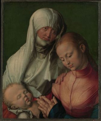 The Virgin and Child with Saint Anne, A Masterpiece of Exquisite Detailing and Symbolic Depth!